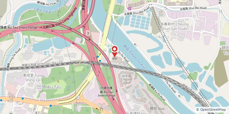 安基司學校(Anchors Academy)位置圖,地圖中央紅色地標針標示校舍位置,底圖 OpenStreetMap